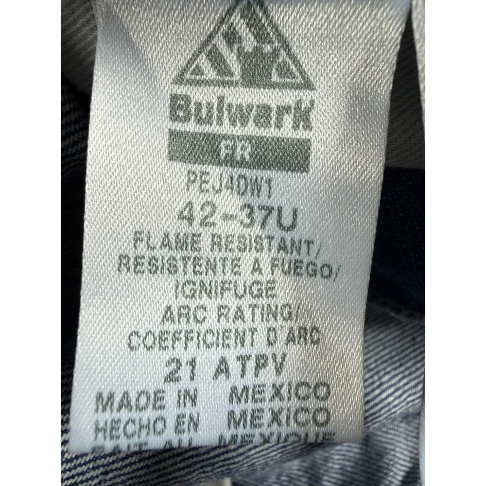 Bulwark FR Jeans Size 40x30 Cat2 2112 Workwear Welding Flame Resistant Straight